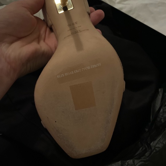 Never worn Saint Laurent opyum Suede Sandals with metal YSL 110